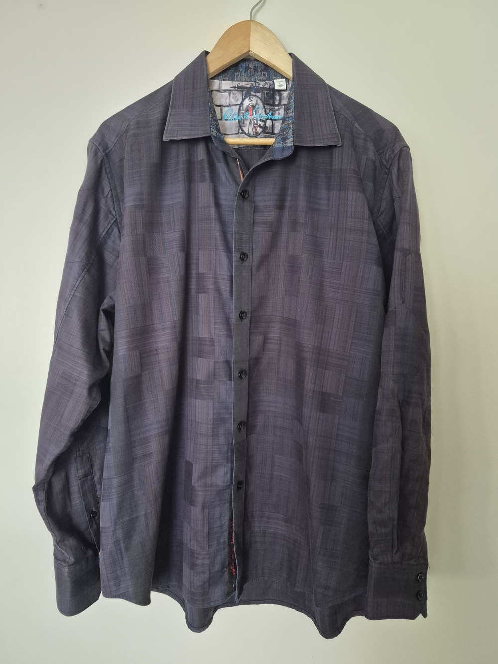 Robert Graham Men’s Large Classic Fit Long Sleeve Button Up Shirt Geometric